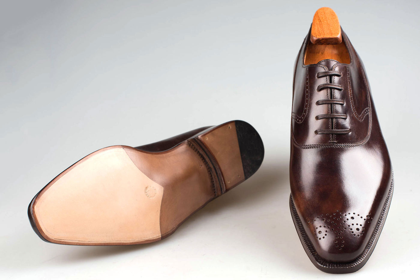 GMTO - Enzo Bonafé Balmoral Oxford Brown Museum Calf- 50% deposit